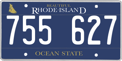 RI license plate 755627