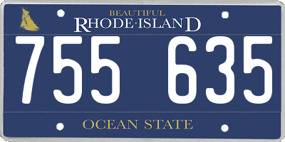 RI license plate 755635