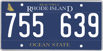 RI license plate 755639