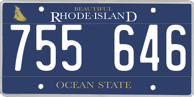 RI license plate 755646
