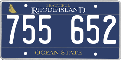 RI license plate 755652