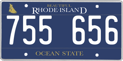 RI license plate 755656