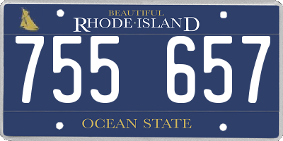 RI license plate 755657