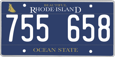 RI license plate 755658