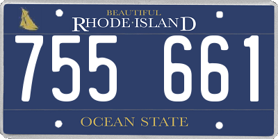 RI license plate 755661
