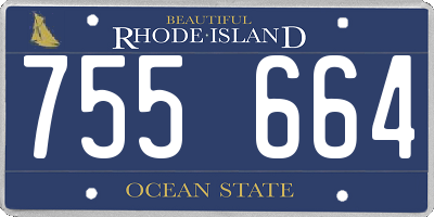 RI license plate 755664