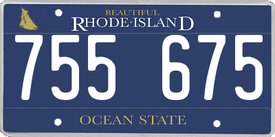 RI license plate 755675