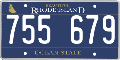 RI license plate 755679