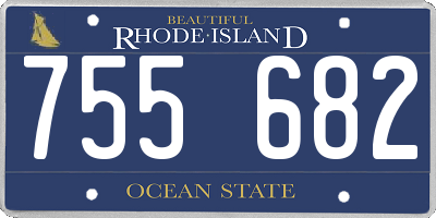 RI license plate 755682