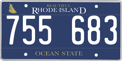 RI license plate 755683