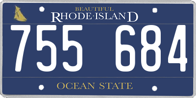 RI license plate 755684