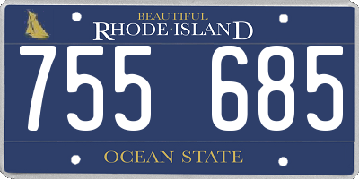 RI license plate 755685