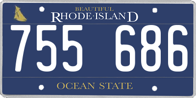 RI license plate 755686