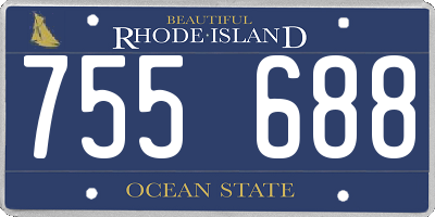 RI license plate 755688