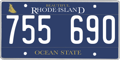 RI license plate 755690
