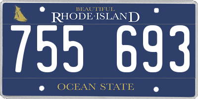 RI license plate 755693