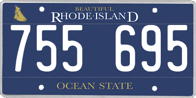 RI license plate 755695
