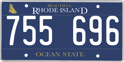 RI license plate 755696