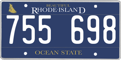RI license plate 755698