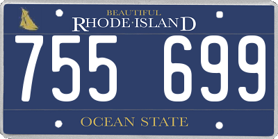 RI license plate 755699