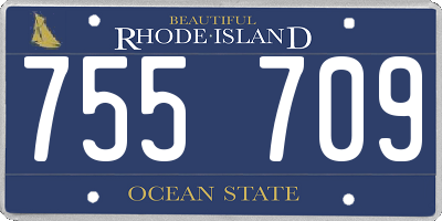 RI license plate 755709