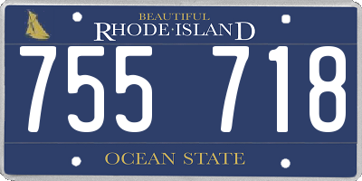 RI license plate 755718
