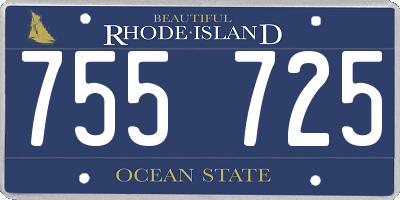 RI license plate 755725