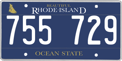 RI license plate 755729