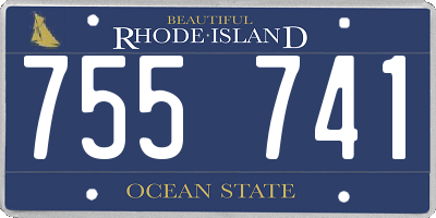 RI license plate 755741