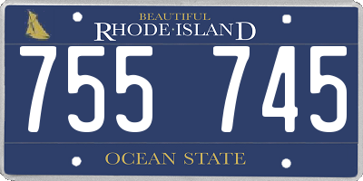 RI license plate 755745