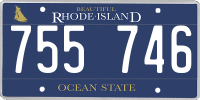 RI license plate 755746