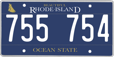 RI license plate 755754