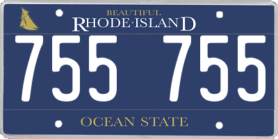 RI license plate 755755