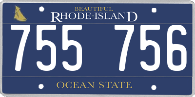 RI license plate 755756