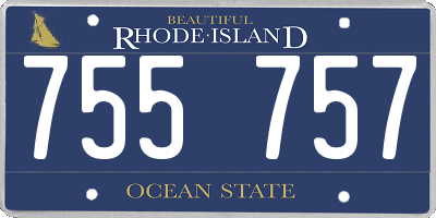 RI license plate 755757