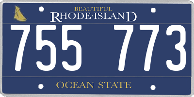 RI license plate 755773