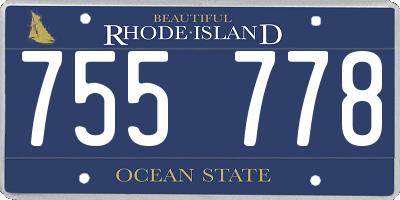 RI license plate 755778