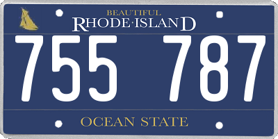 RI license plate 755787