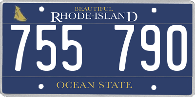 RI license plate 755790
