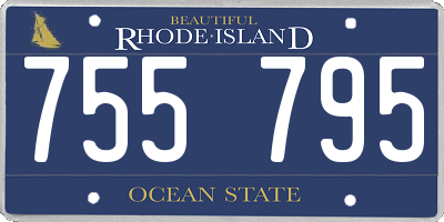 RI license plate 755795
