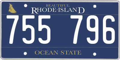 RI license plate 755796