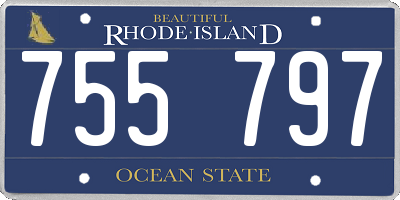 RI license plate 755797