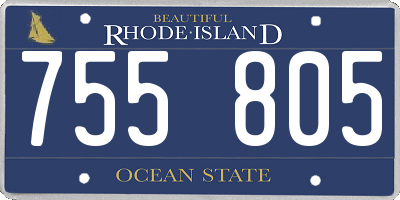 RI license plate 755805