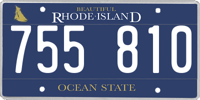 RI license plate 755810