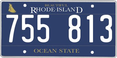 RI license plate 755813
