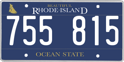 RI license plate 755815