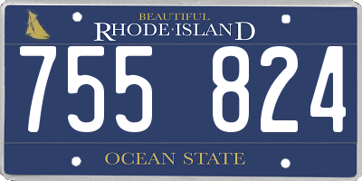 RI license plate 755824