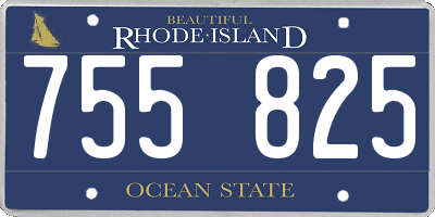 RI license plate 755825