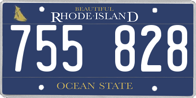 RI license plate 755828