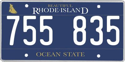 RI license plate 755835